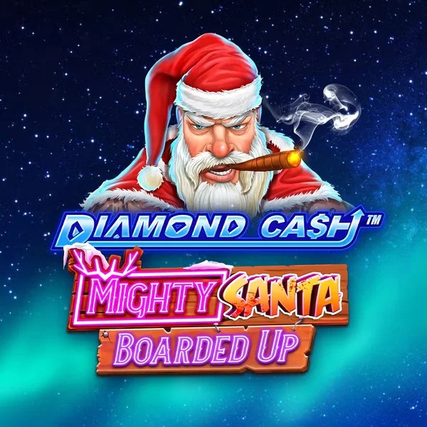 Diamond Cash Mighty Santa Boarded Up casino game by Greentube – featured logo at Fridayroll Casino