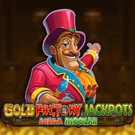 Enjoy Gold Factory Jackpots Mega Moolah by Aurum Signature Studios – logo hosted on fridayrollcasinoo.eu