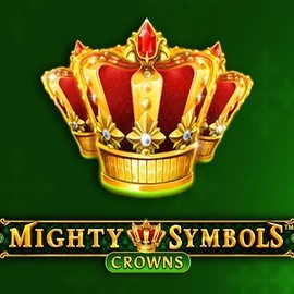 Mighty Symbols Crowns slot logo by Wazdan at Fridayroll Casino