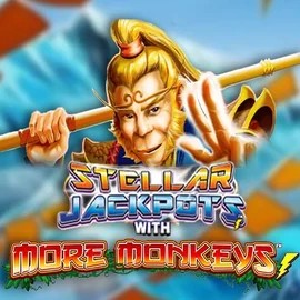 Stellar Jackpots with More Monkeys slot visual from Lightning Box Game available on fridayrollcasinoo.eu