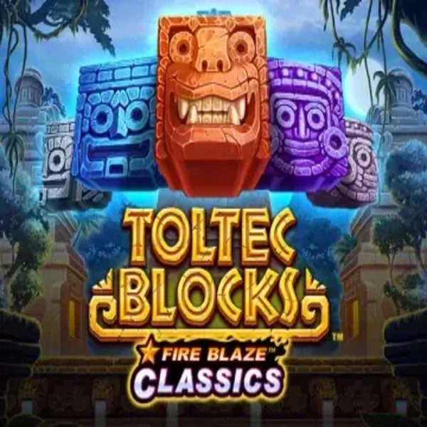 Fire Blaze: Toltec Blocks online game logo by Rarestone Gaming on fridayrollcasinoo.eu